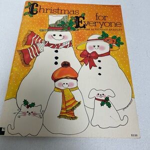 Vintage Christmas for Everyone Carols piano book 1973 voice guitar snowman RARE